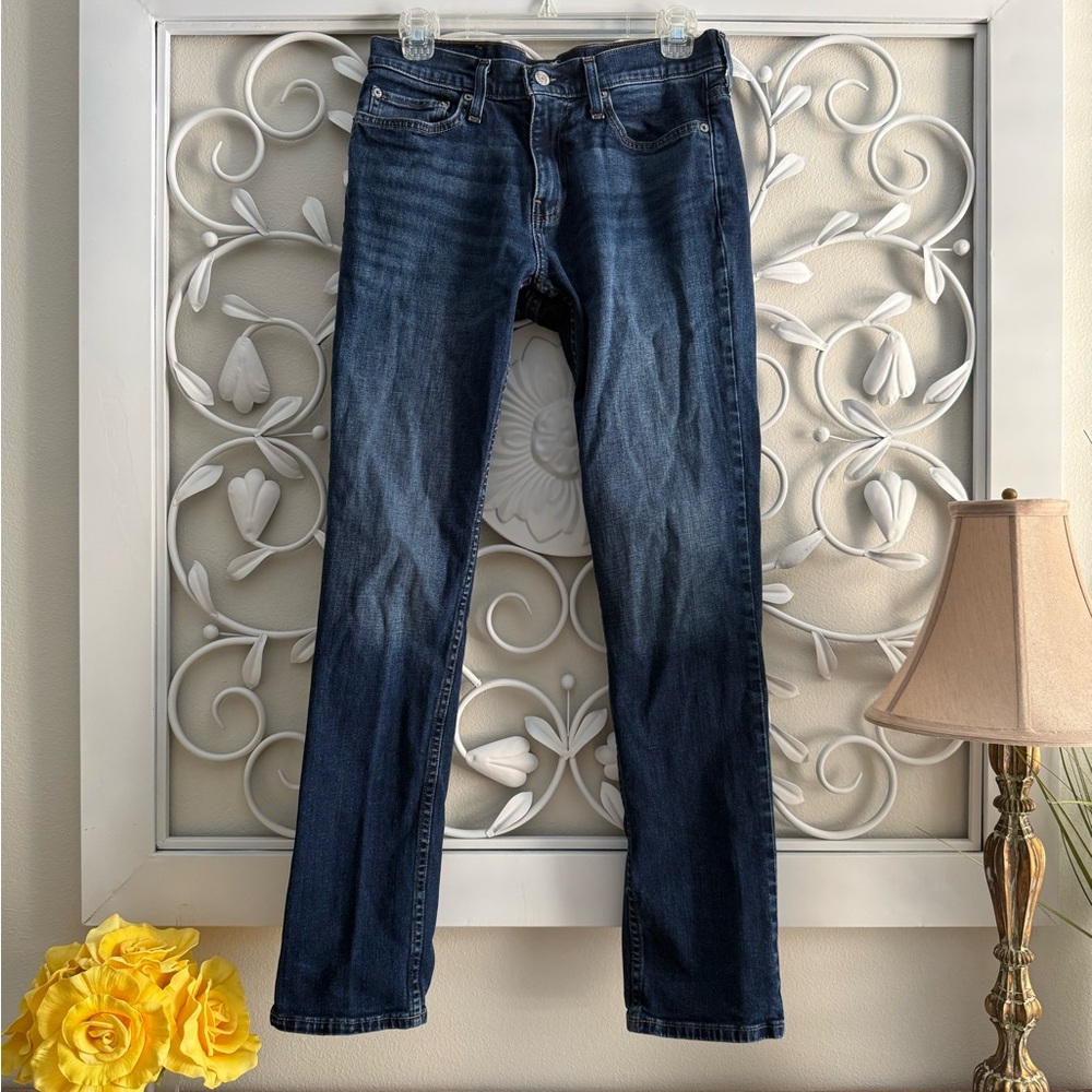 Hollister Men's Blue Jeans Slim Straight 28W x 32L